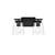 ARKA-E LD7312W14BLK Vanity Light in Black/Clear/Black