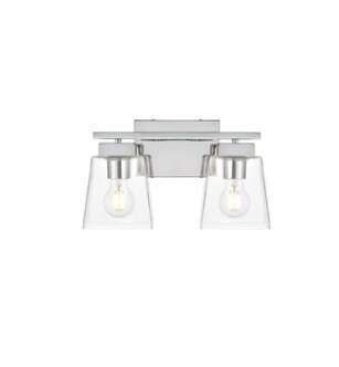ARKA-E LD7312W14CH Vanity Light in Chrome/Clear/Chrome