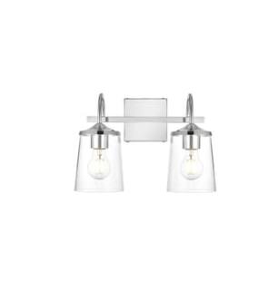 ARKA-E LD7313W14CH Vanity Light in Chrome/Clear/Chrome