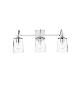 ARKA-E LD7313W24CH Vanity Light in Chrome/Clear/Chrome
