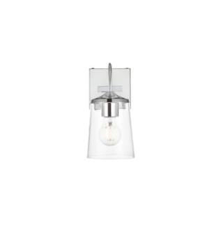 ARKA-E LD7313W5CH Vanity Light in Chrome/Clear/Chrome