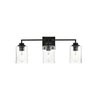 ARKA-E LD7314W23BLK Vanity Light in Black/Clear/Black