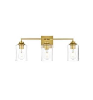 ARKA-E LD7314W23BRA Vanity Light in Brass/Clear/Brass