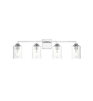 ARKA-E LD7314W32CH Vanity Light in Chrome/Clear/Chrome