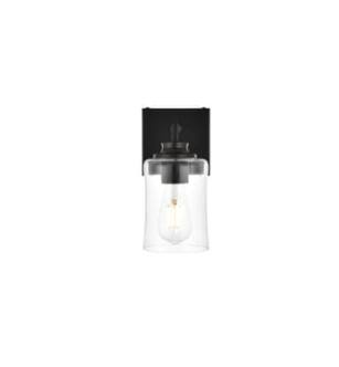 ARKA-E LD7314W5BLK Vanity Light in Black/Clear/Black