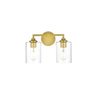 ARKA-E LD7315W14BRA Vanity Light in Brass/Clear/Brass