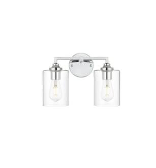 ARKA-E LD7315W14CH Vanity Light in Chrome/Clear/Chrome