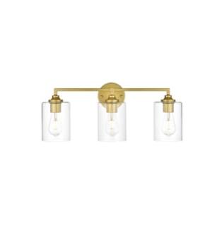 ARKA-E LD7315W23BRA Vanity Light in Brass/Clear/Brass