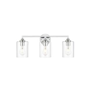 ARKA-E LD7315W23CH Vanity Light in Chrome/Clear/Chrome