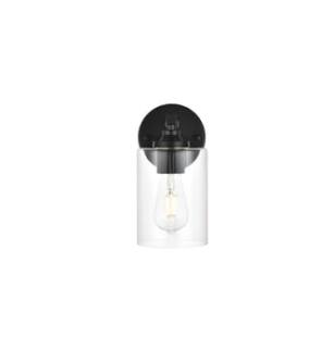 ARKA-E LD7315W5BLK Vanity Light in Black/Clear/Black