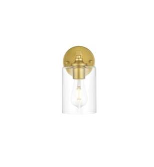ARKA-E LD7315W5BRA Vanity Light in Brass/Clear/Brass