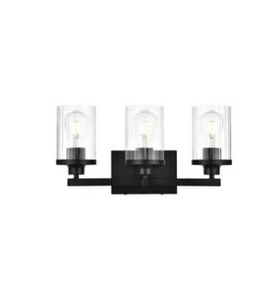 ARKA-E LD7316W18BLK Vanity Light in Black/Clear/Black