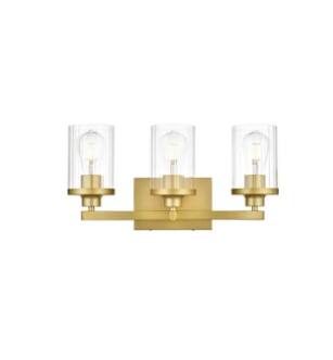 ARKA-E LD7316W18BRA Vanity Light in Brass/Clear/Brass