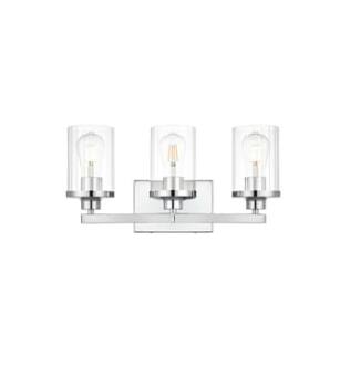 ARKA-E LD7316W18CH Vanity Light in Chrome/Clear/Chrome