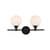 ARKA-E LD7317W19BLK Vanity Light in Black/Frosted White/Black