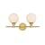 ARKA-E LD7317W19BRA Vanity Light in Brass/Frosted White/Brass