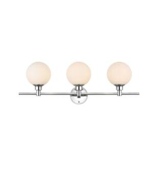 ARKA-E LD7317W28CH Vanity Light in Chrome/Frosted White/Chrome