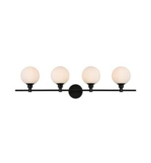ARKA-E LD7317W38BLK Vanity Light in Black/Frosted White/Black