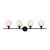 ARKA-E LD7317W38BLK Vanity Light in Black/Frosted White/Black