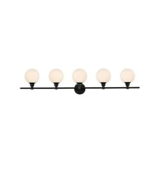 ARKA-E LD7317W47BLK Vanity Light in Black/Frosted White/Black