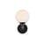 ARKA-E LD7317W6BLK Vanity Light in Black/Frosted White/Black