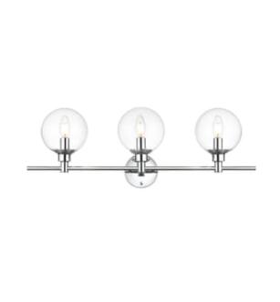 ARKA-E LD7318W28CH Vanity Light in Chrome/Clear/Chrome