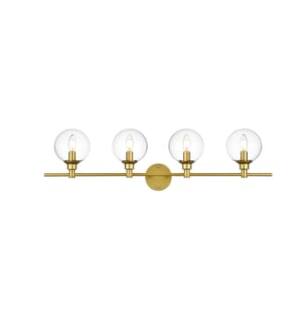 ARKA-E LD7318W38BRA Vanity Light in Brass/Clear/Brass