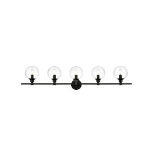 ARKA-E LD7318W47BLK Vanity Light in Black/Clear/Black