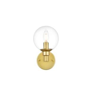 ARKA-E LD7318W6BRA Vanity Light in Brass/Clear/Brass