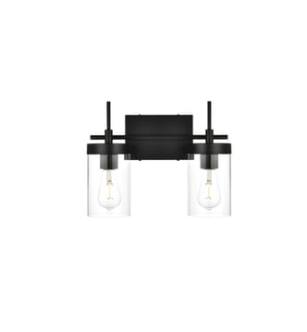 ARKA-E LD7319W14BLK Vanity Light in Black/Clear/Black