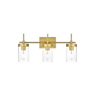 ARKA-E LD7319W24BRA Vanity Light in Brass/Clear/Brass