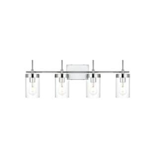 ARKA-E LD7319W32CH Vanity Light in Chrome/Clear/Chrome