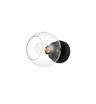 ARKA-E LD7320W7BLK Vanity Light in Black/Clear/Black