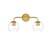 ARKA-E LD7321W19BRA Vanity Light in Brass/Clear/Brass