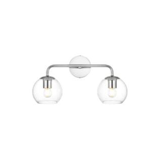 ARKA-E LD7321W19CH Vanity Light in Chrome/Clear/Chrome