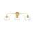 ARKA-E LD7321W28BRA Vanity Light in Brass/Clear/Brass