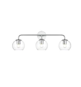 ARKA-E LD7321W28CH Vanity Light in Chrome/Clear/Chrome