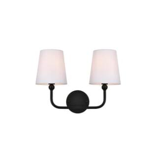 ARKA-E LD7322W16BLK Vanity Light in Black/Clear/Black