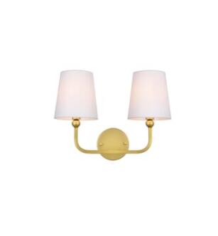 ARKA-E LD7322W16BRA Vanity Light in Brass/Clear/Brass