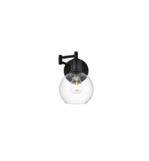 ARKA-E LD7327W6BLK Vanity Light in Black/Clear/Black