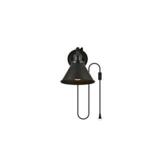 ARKA-E LD7329W7BLK Vanity Light in Black/Black