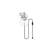 ARKA-E LD7332W6CH Vanity Light in Chrome/Clear/Chrome