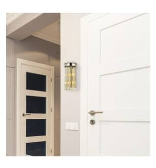 ARKA-E 1208W8PN-GT/RC Wall Sconce in Polished Nickel/Polished Nickel