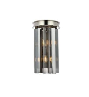 ARKA-E 1208W8PN-SS/RC Wall Sconce in Polished Nickel/Polished Nickel