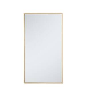 ARKA-E MR42036BR Wall Mounted Mirror in Brass