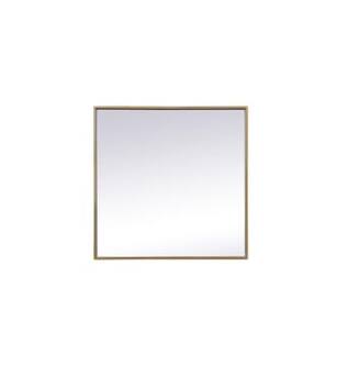 ARKA-E MR42424BR Wall Mounted Mirror in Brass/Brass