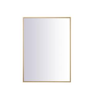 ARKA-E MR42736BR Wall Mounted Mirror in Brass