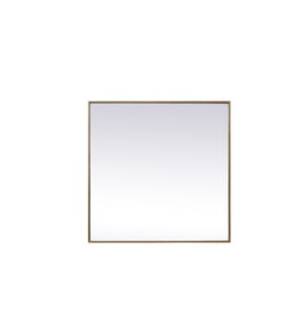 ARKA-E MR43030BR Wall Mounted Mirror in Brass/Brass