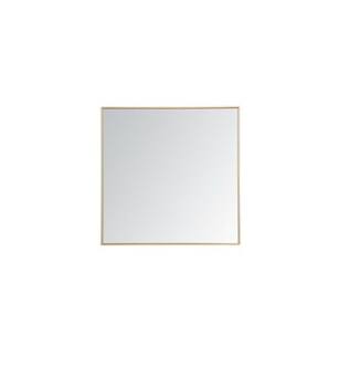 ARKA-E MR43636BR Wall Mounted Mirror in Brass