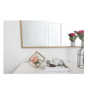 ARKA-E MR43640BR Wall Mounted Mirror in Brass